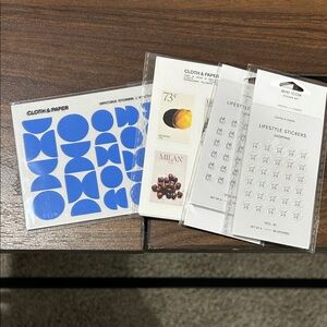 Cloth & Paper Blue Geometric Sticker Set